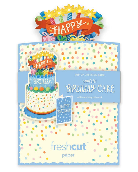 Mini Confetti Birthday Cake Pop-Up Card | FreshCut Paper