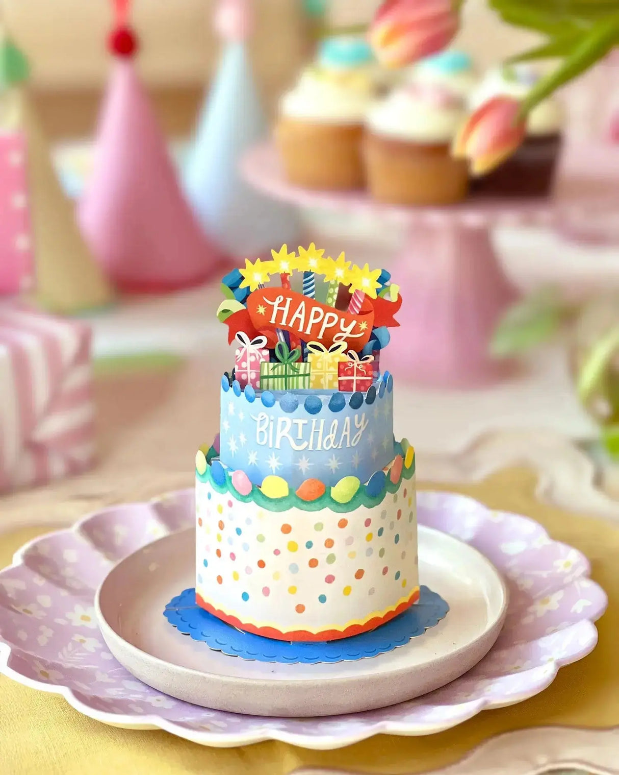 Mini Confetti Birthday Cake Pop-Up Card | FreshCut Paper