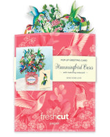 Mini Hummingbird Oasis Pop-Up Card | FreshCut Paper