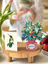 Mini Hummingbird Oasis Pop-Up Card | FreshCut Paper