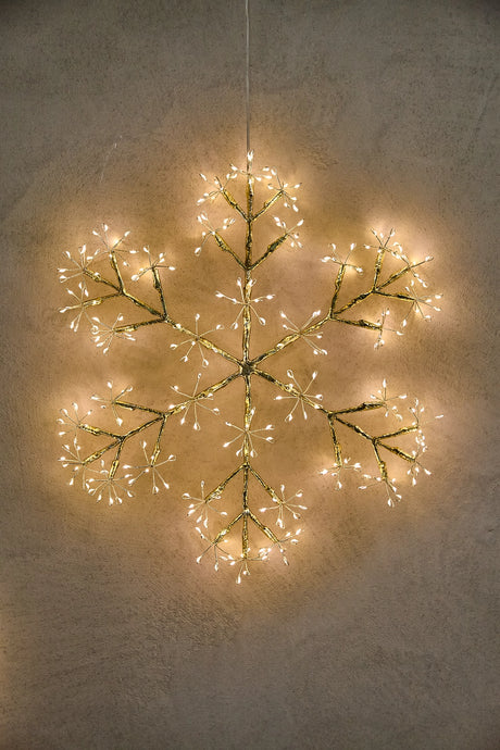 Champagne Snowflake LED Hanging Light