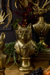 Antique Gold Finish Aluminum Dapper Animal Busts