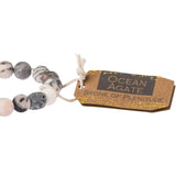 Stone Stack Bracelet Ocean Agate | Stone of Plentitude