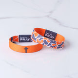 Team Camo Orange Tap to Pray Wristband
