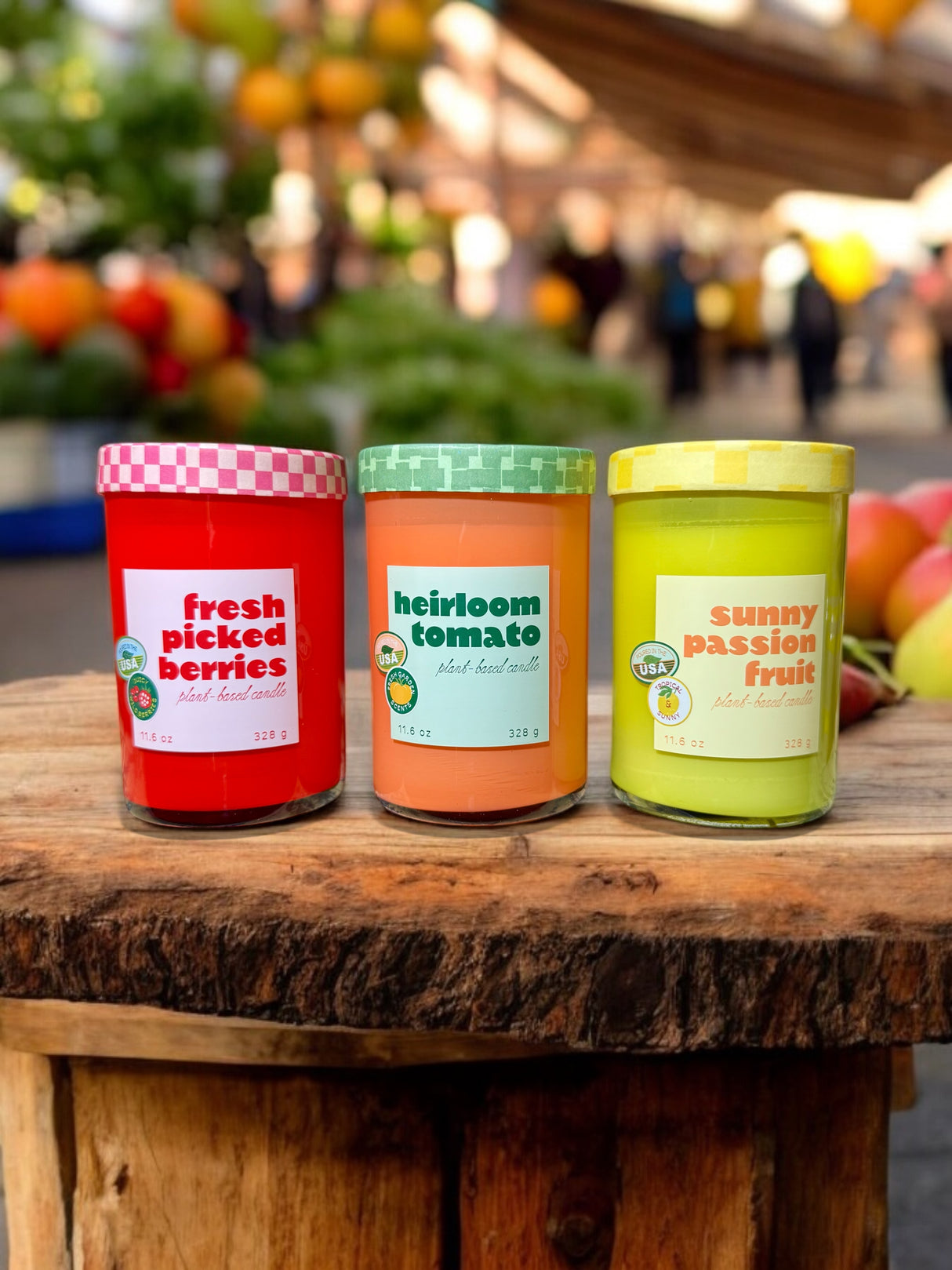 Heirloom Tomato Farmers Market Glass Candle