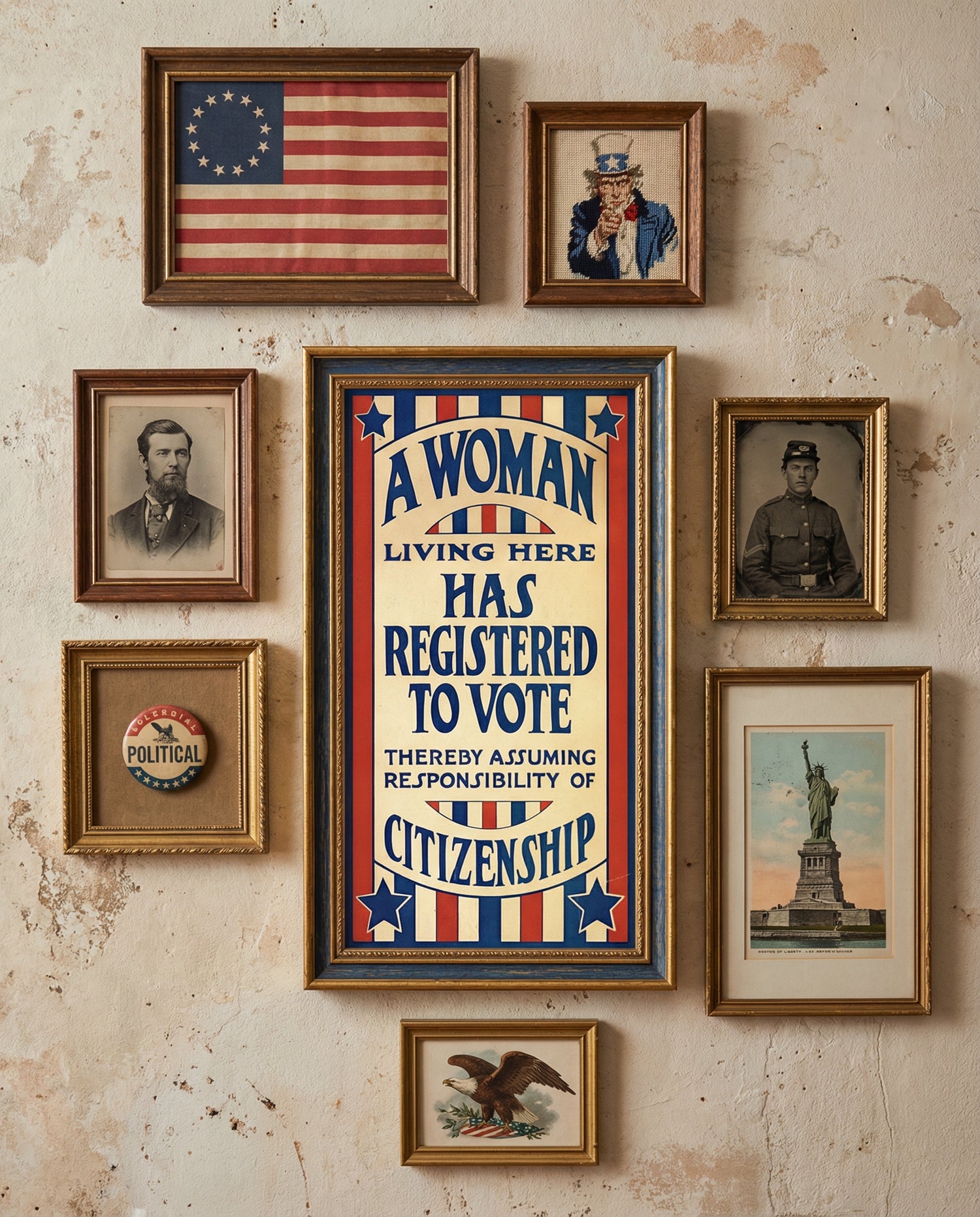 Framed Women’s Suffrage Quote Wall Art