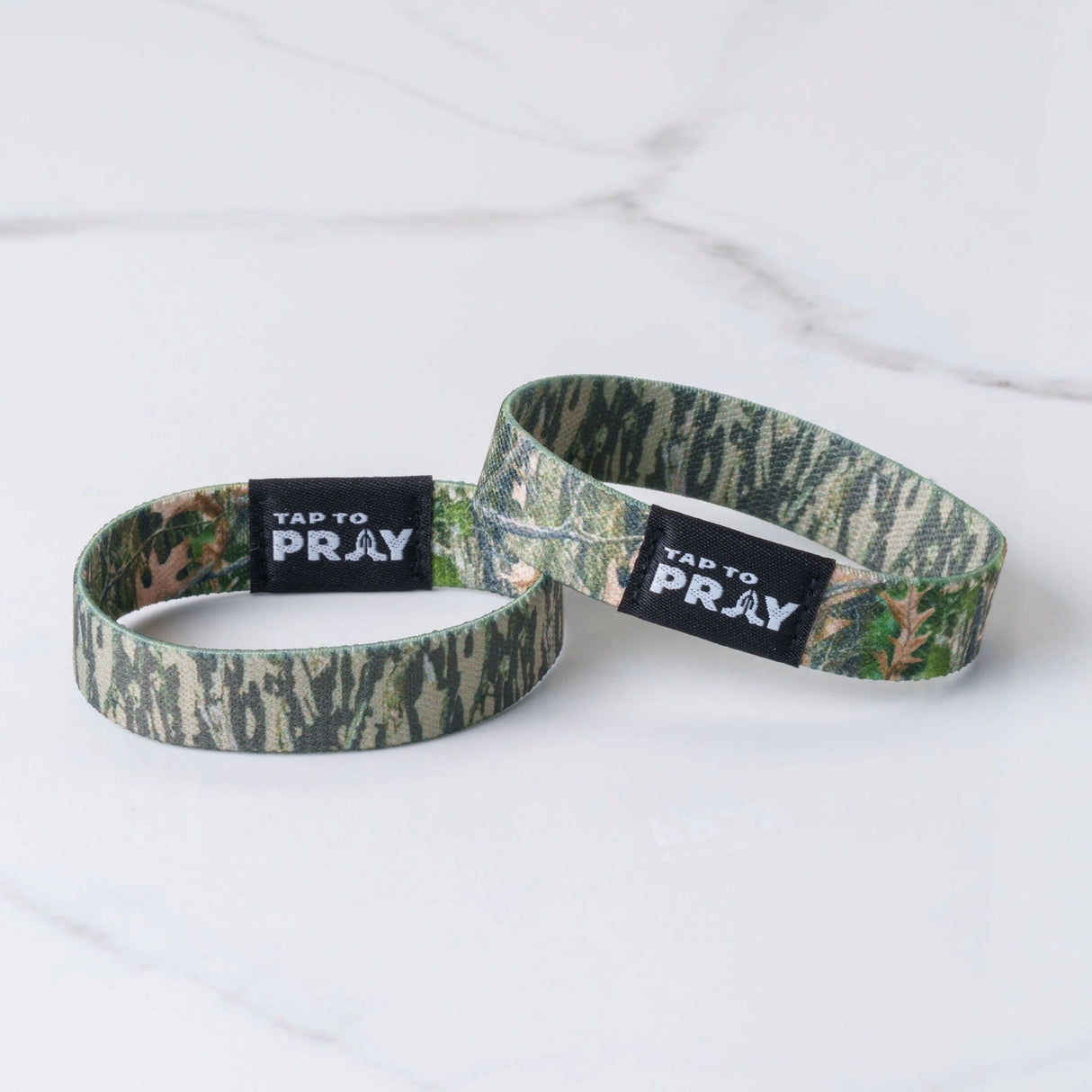 Forest + Tree Bark Tap to Pray Wristband