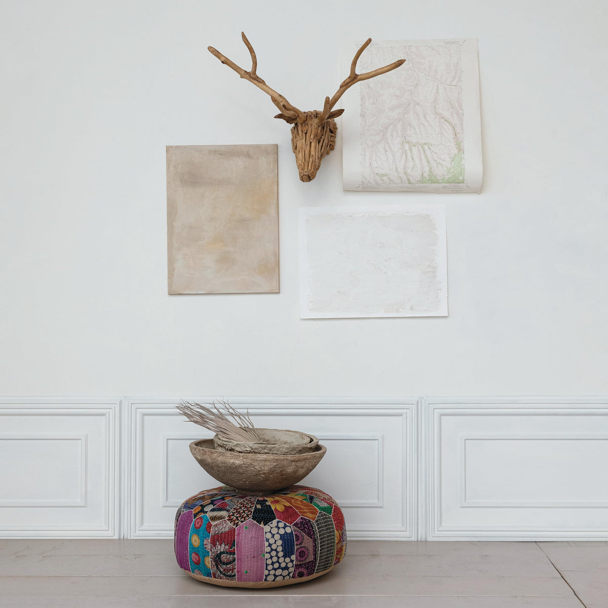 Teakwood Root Deer Head Wall Art