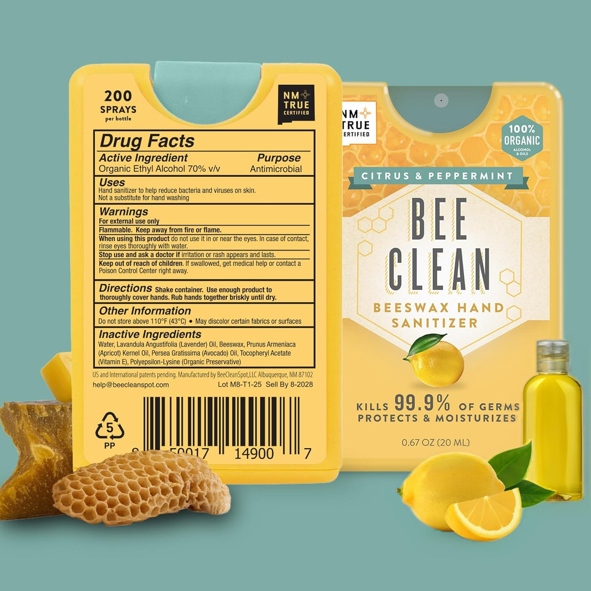 Bee Clean Beeswax Hand Sanitizer | 2 Scents