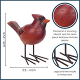 Red Cardinal Resin Bird Figurine