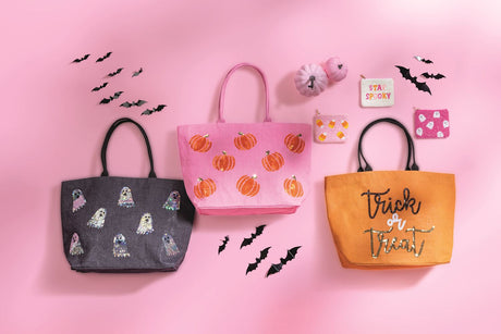 Halloween Sequin Jute Tote Bag | 2 Styles