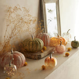 Small Glass Pumpkins with Brass Stems | 2 Styles