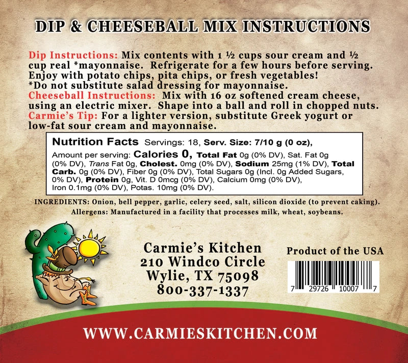 Carmelized Onion Dip Mix | Carmie's