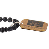 Lave Stone Stack Bracelet | Stone of Strength