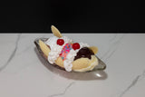 Fake Banana Split Ice Cream Dessert