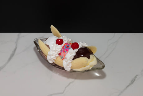Fake Banana Split Ice Cream Dessert