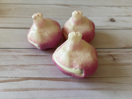 Garlic Bulb Zipper Coin Pouch