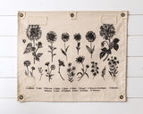 Botanical Flower Tarp Wall Hanging