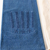 Patriotic Embroidered Stonewashed Tea Towels Set