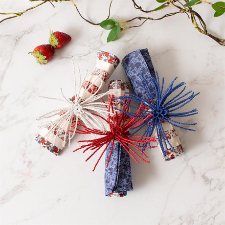 Beaded Americana Fireworks Napkin Ring