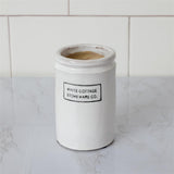 White Cottage Half Pint Ceramic Crock