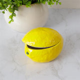 Decorative Ceramic Lemon Dish with Lid