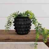 Black Textured Knot Cement Vase