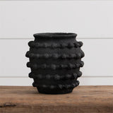 Black Textured Knot Cement Vase