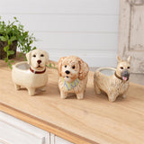 Ceramic Dog Bud Vase Planter