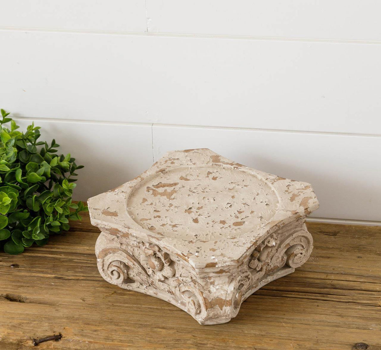 Distressed Square Pedestal