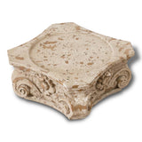 distressed vintage inspired square pedestal