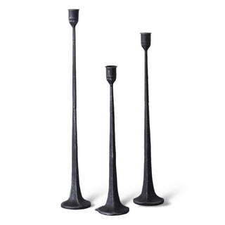 Hand-Forged Cast Iron Metal Candleholders