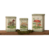 Nesting Mushroom Forest Metal Tin Containers