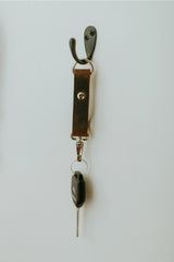 Small Leather Keychain with Carabiner