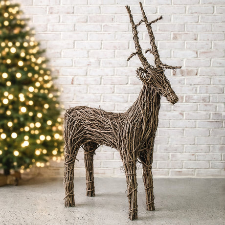 Handmade Standing Vine Deer