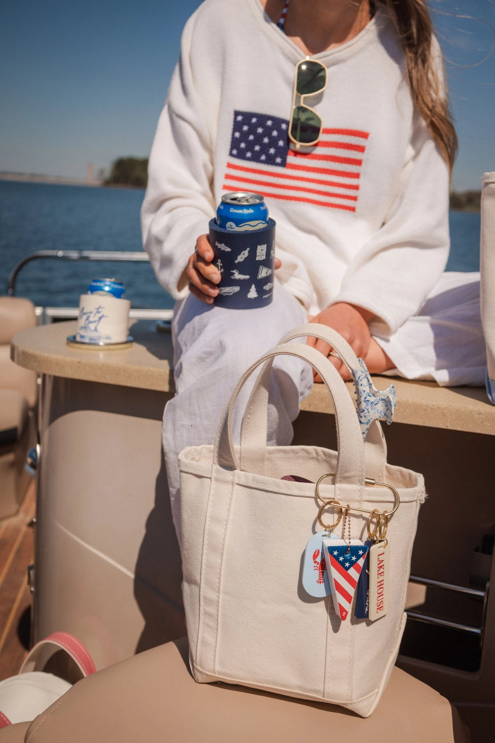 Nautical & Lake Floating Boat Keychain