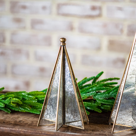 Antique Brass Mirrored Christmas Tree