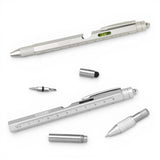 9 in 1 multi tool pen with screwdriver level ruler stylus and light