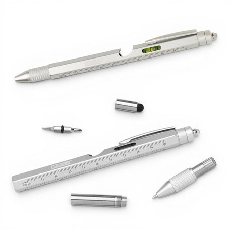 9 in 1 multi tool pen with screwdriver level ruler stylus and light