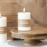 Flameless LED Ivory Pillar Candle