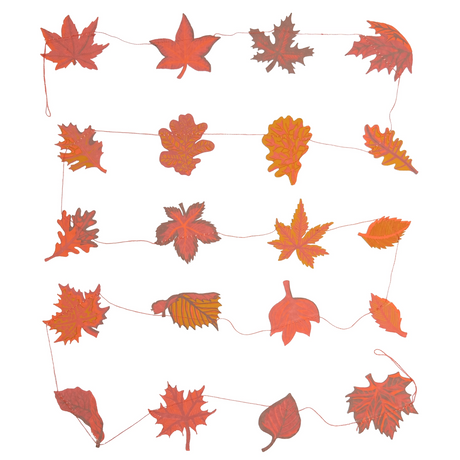 Autumn Leaves Sewn Paper Garland | East End Press