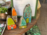 Colorful Ceramic House Bud Vase Planters