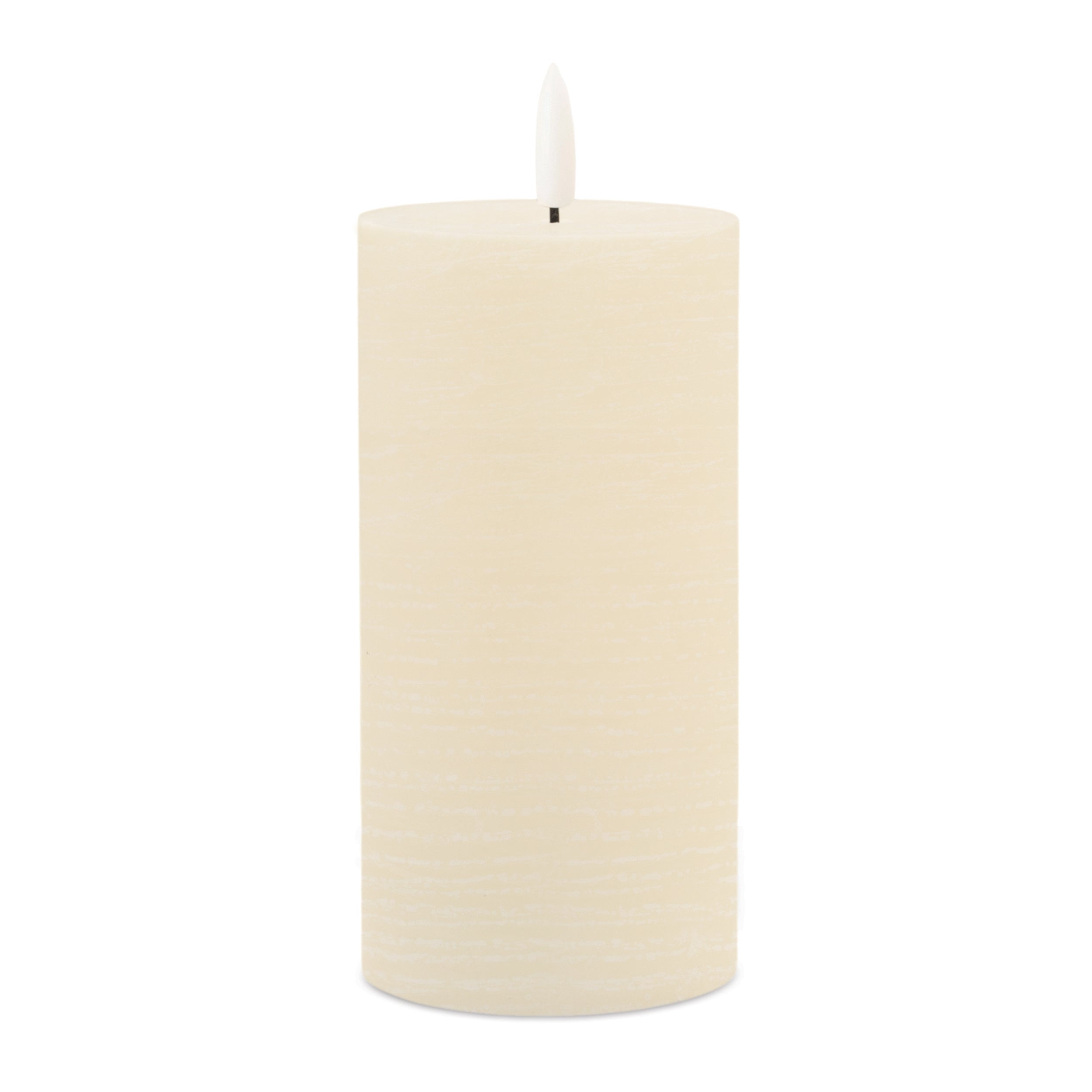 Flameless Ivory Pillar Candles