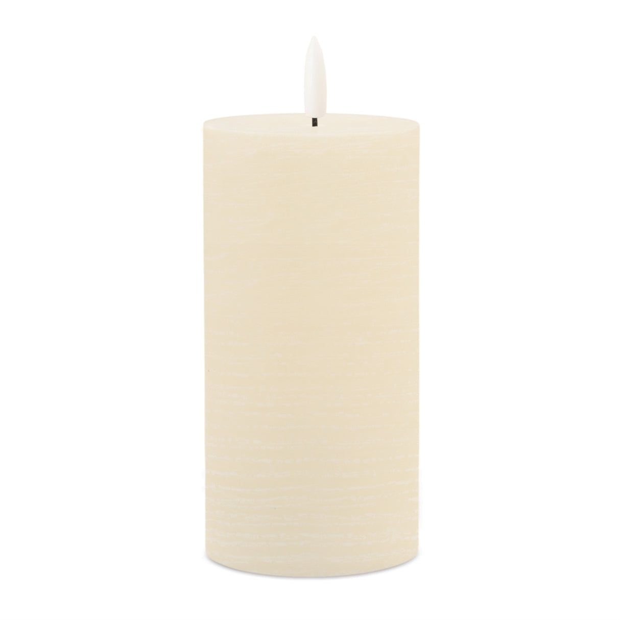 Ivory Wax 3D Flameless Pillar Candles