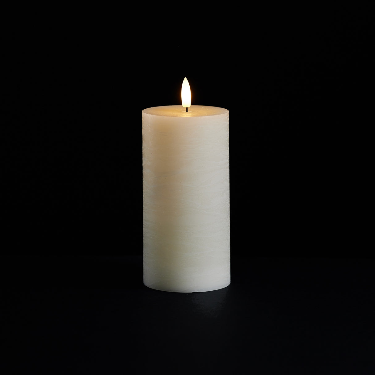 Ivory Wax 3D Flameless Pillar Candles