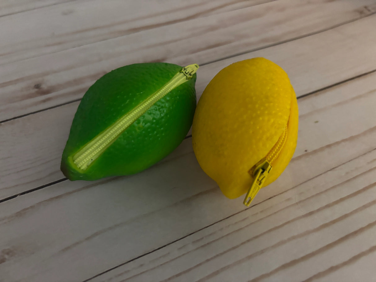 Lemon & Lime Zipper Coin Purse