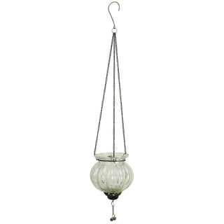 Hanging Glass Tealight Candleholder with Tassle
