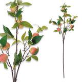 Faux Peach Fruit Branch | 35''