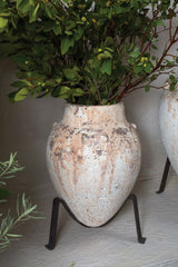 Tuscan Planter with Iron Stand