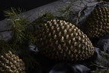 Metallic Gold Ceramic Pinecones